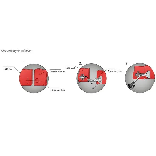 165º Charnière, H2 plaque de montage avec vis EURO, portes superposées – Image 5