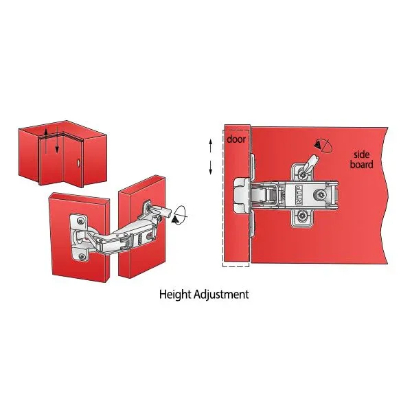 165º Charnière, H2 plaque de montage avec vis EURO, portes superposées – Image 6