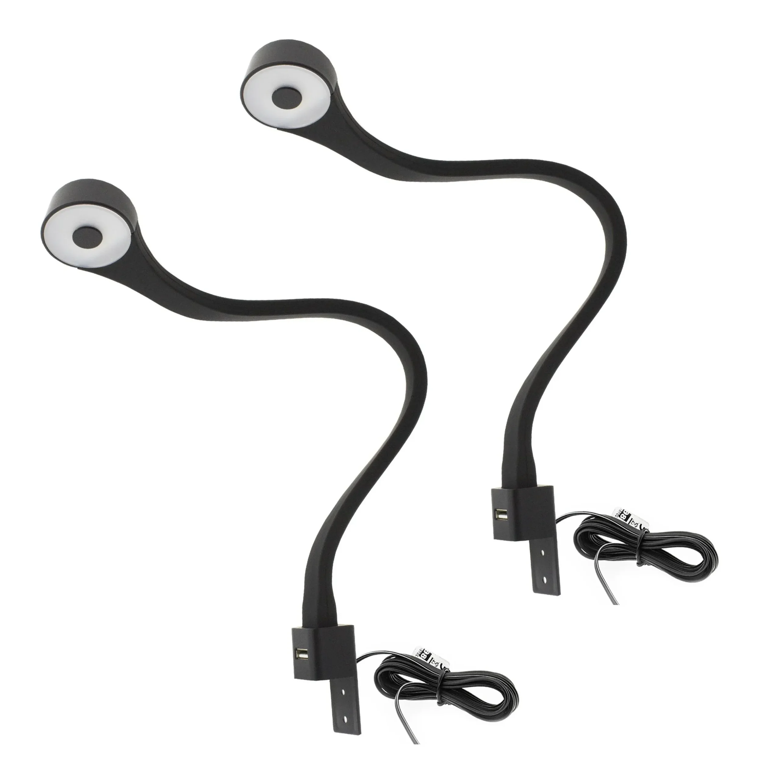 2 Lampes à LED de chambres avec USB + Source de courant (F02) – Image 2