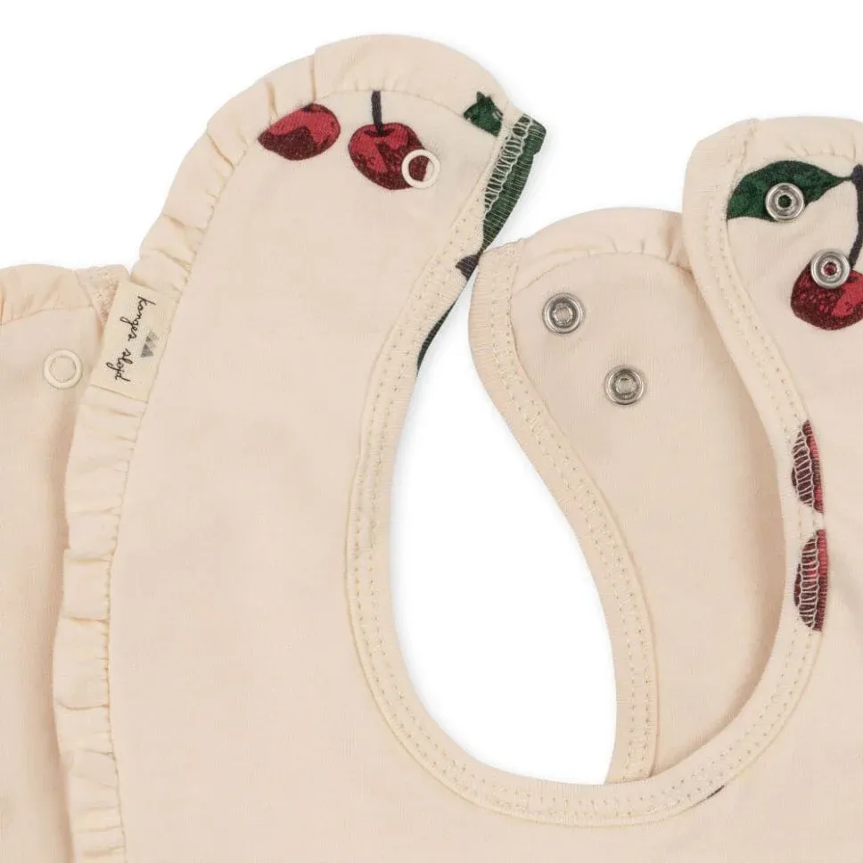 Lot de 2 bavoirs à volants - Ma grande cerise - Konges Slojd – Image 2